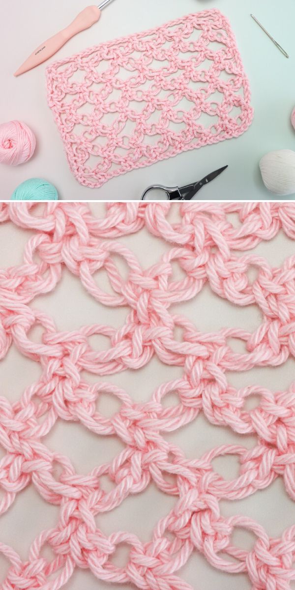 Solomon's Knot crochet stitch tutorial