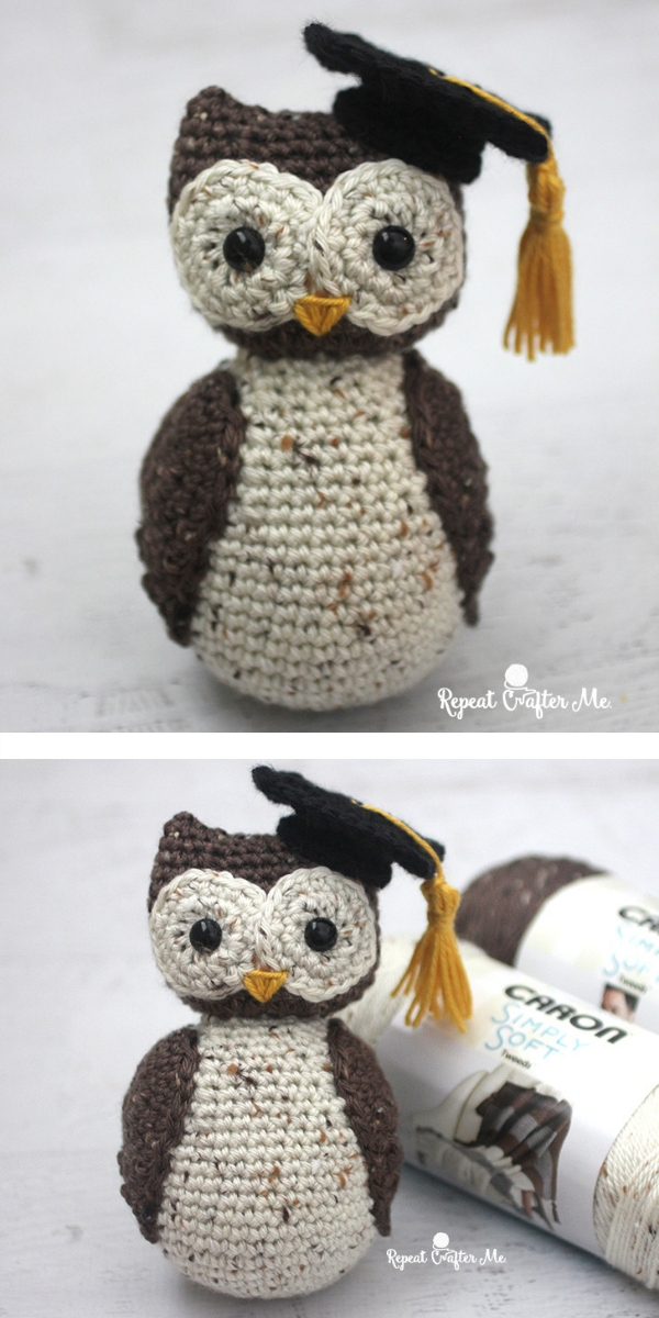 Free Crochet Pattern: Cute Amigurumi Owls Wise Owl