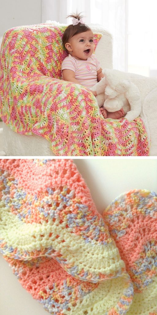 Baby Waves Blanket Free Crochet Pattern