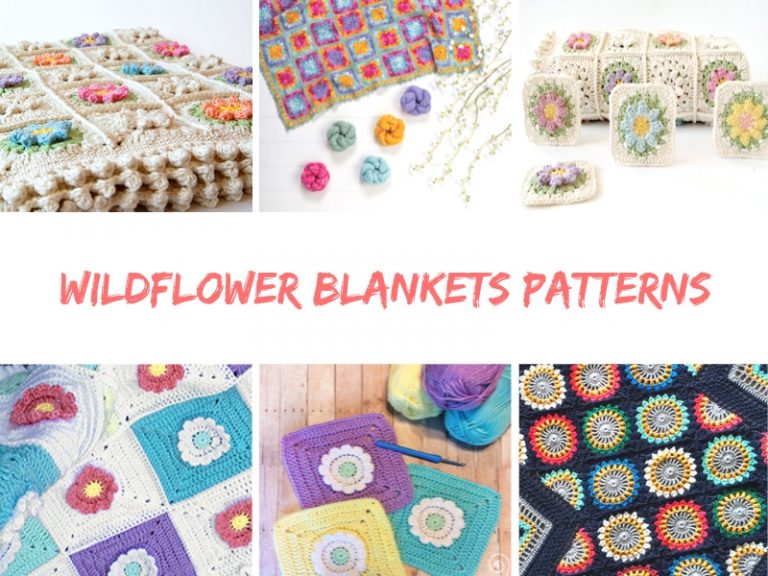 Colorful Wildflower Crochet Blankets