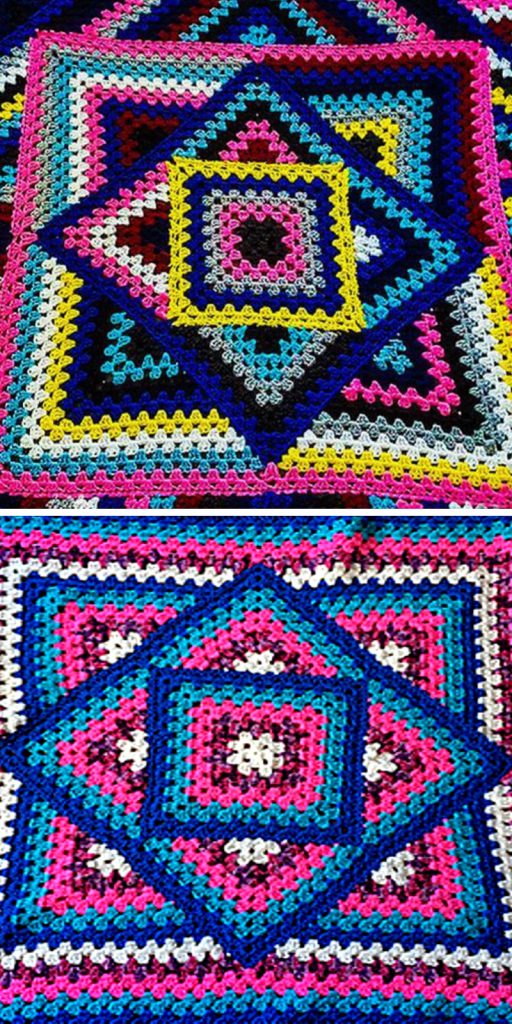 Kaleidoscope Granny Blanket