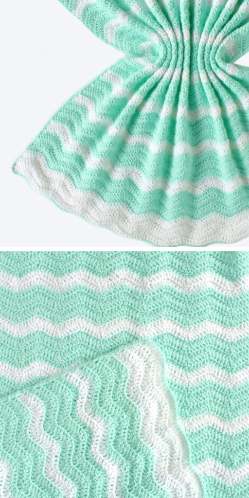 Lightweight Ripple Baby Blanket Free Crochet Pattern
