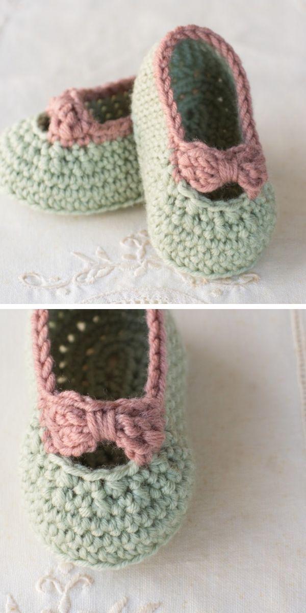 Little Lady Baby Booties Free Crochet Pattern