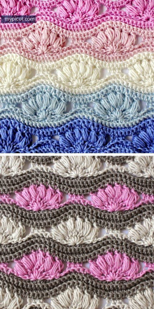 Ripple Puff Stitch Free Crochet Pattern