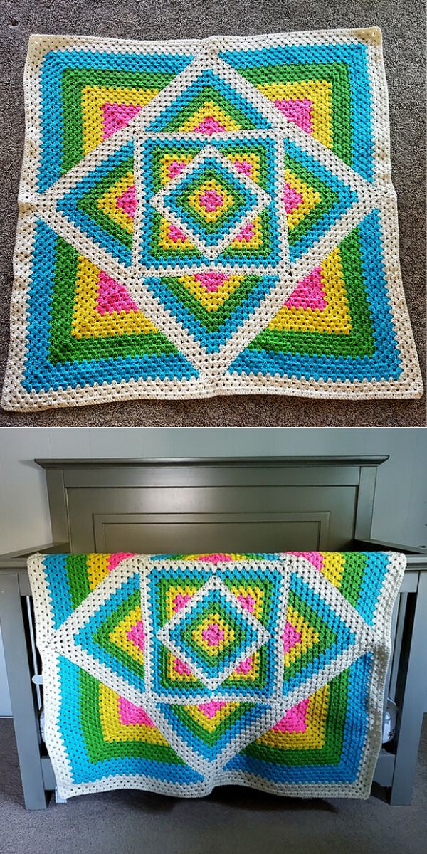 Kaleidoscope pattern blanket