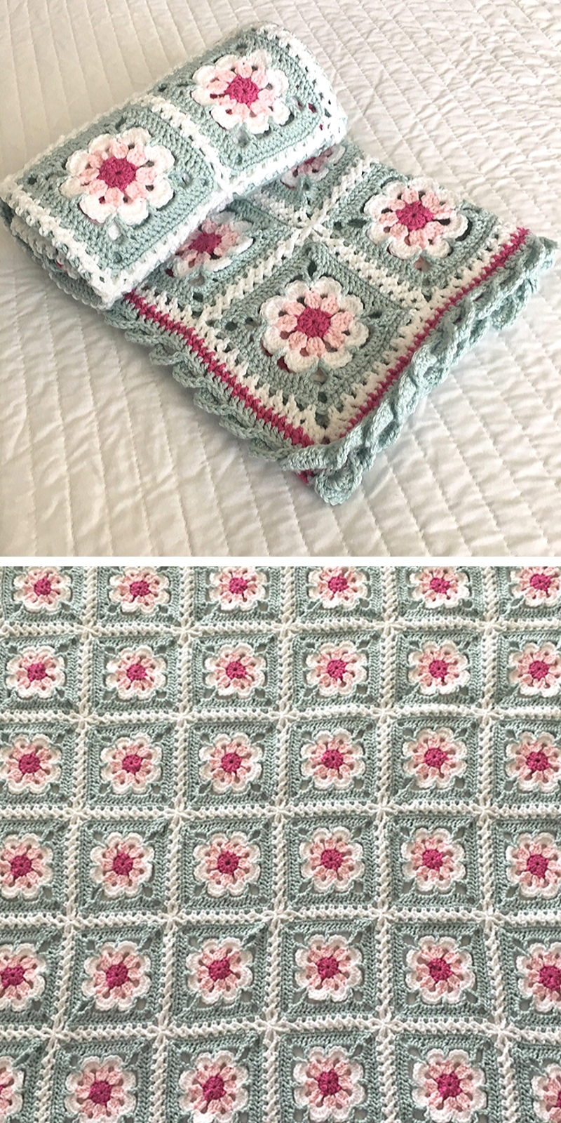 Tea Party Daisy Flower Crochet Pattern