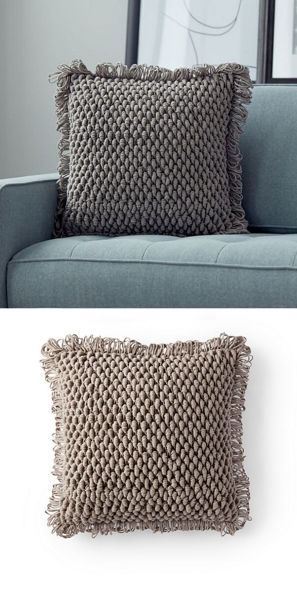 free knitting pattern: Stylish Pillow For Your Home 