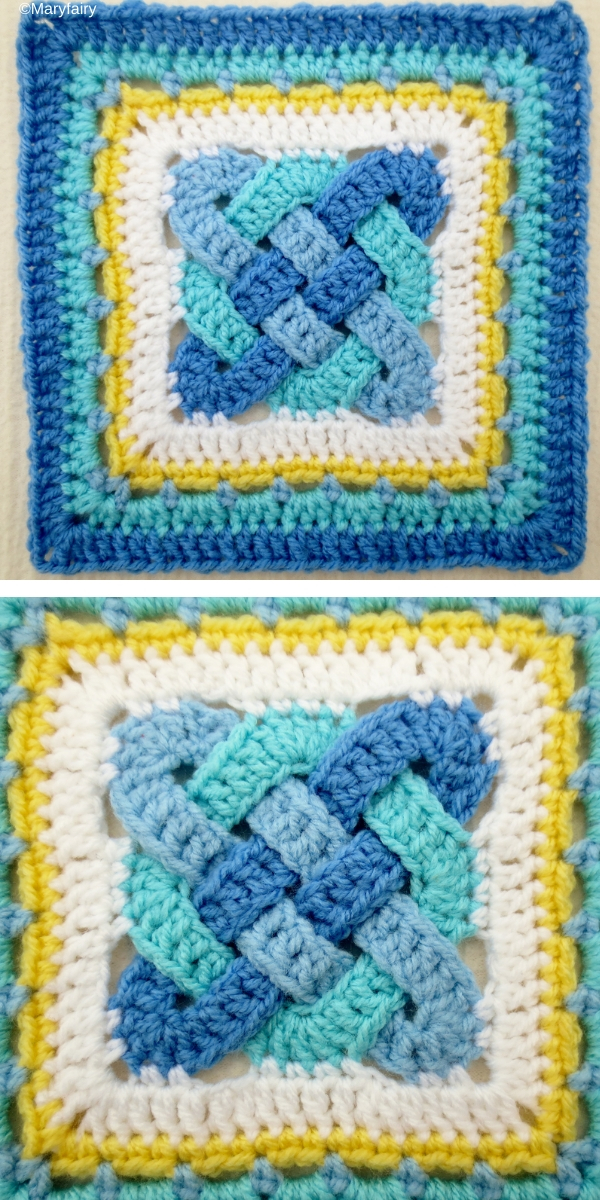 Celtic Knot Squares Free Crochet Pattern