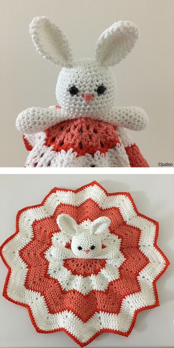  Bunny Lovey Blanket Free Crochet Pattern
