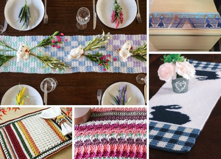 18 Colorful Crochet Table Runners