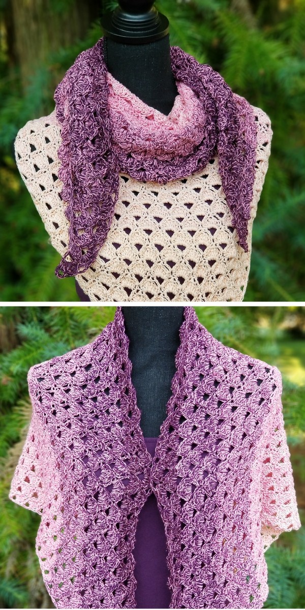 Divine Lotus Shawl Free Crochet Pattern
