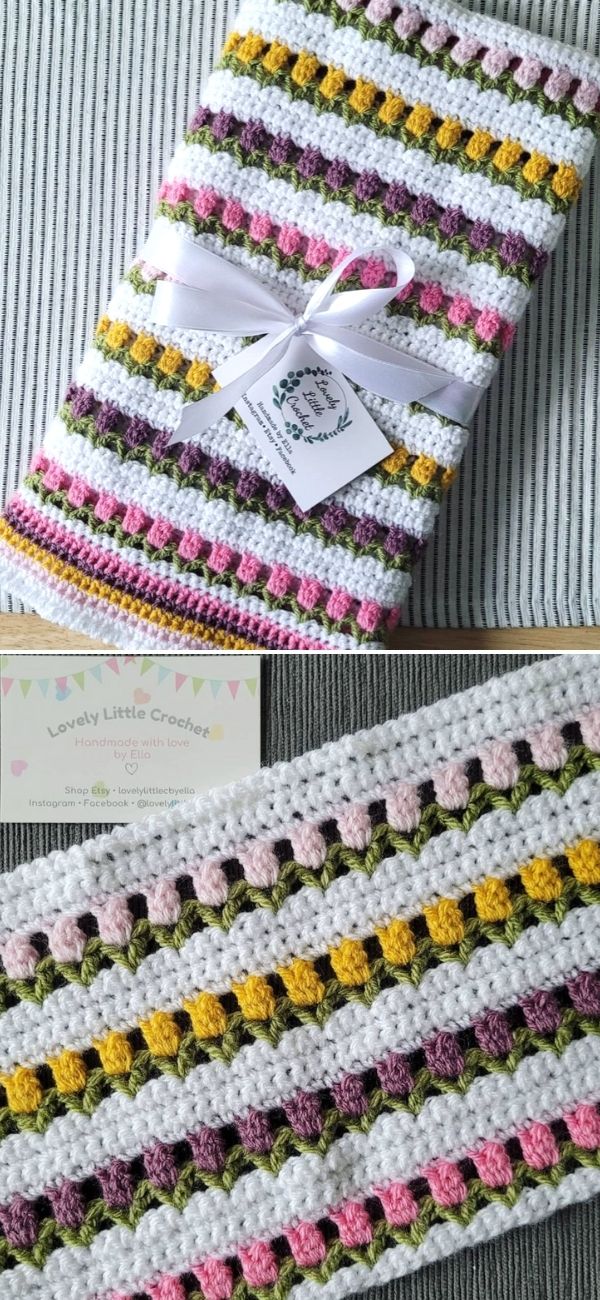 Crochet tulip discount stitch written pattern