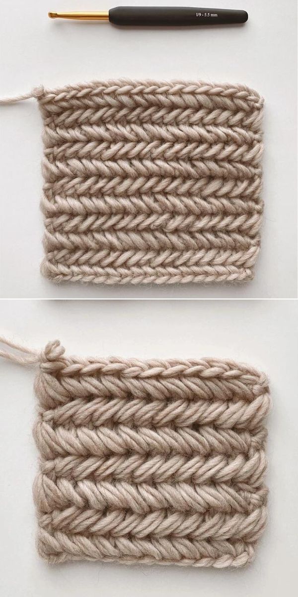Herringbone Single Crochet Stitch tutorial