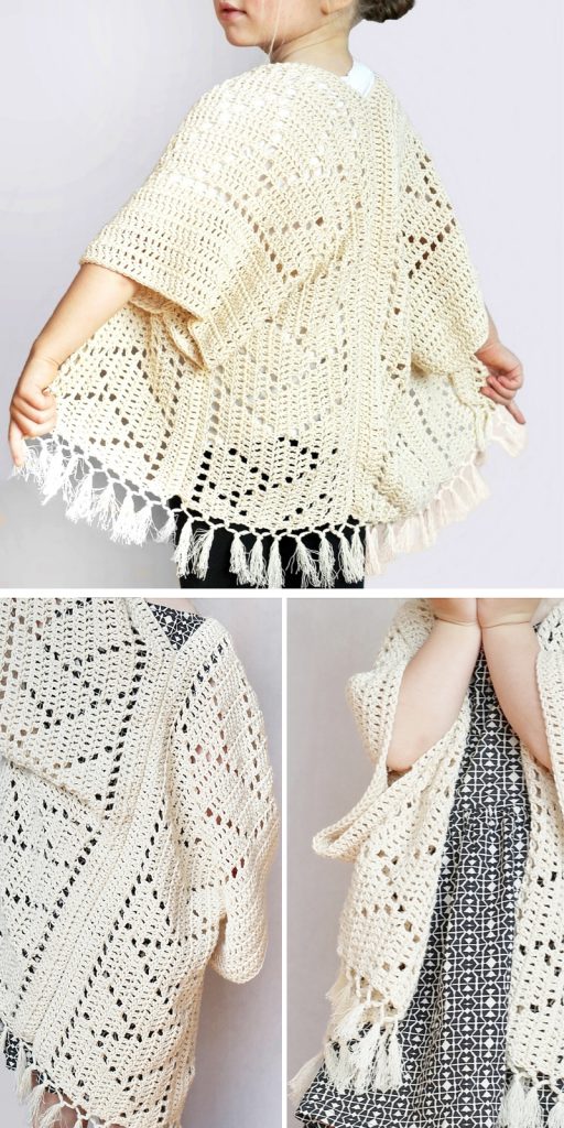 Cascading kimono cardigan hot sale crochet pattern