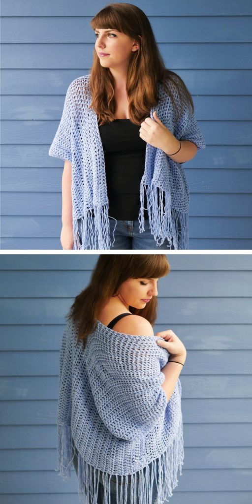 Free Caron X Pantone Crochet Kimono Cardigan Pattern