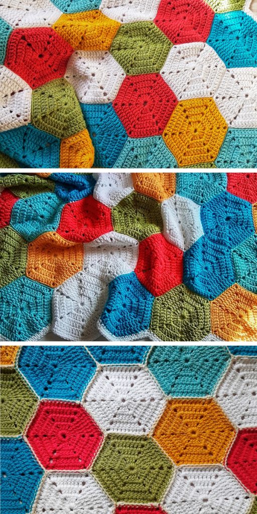 Hexagon Blankets Free Crochet Patterns