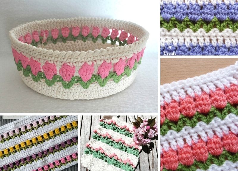 Spring Floral Crochet Tulip Stitches Ideas