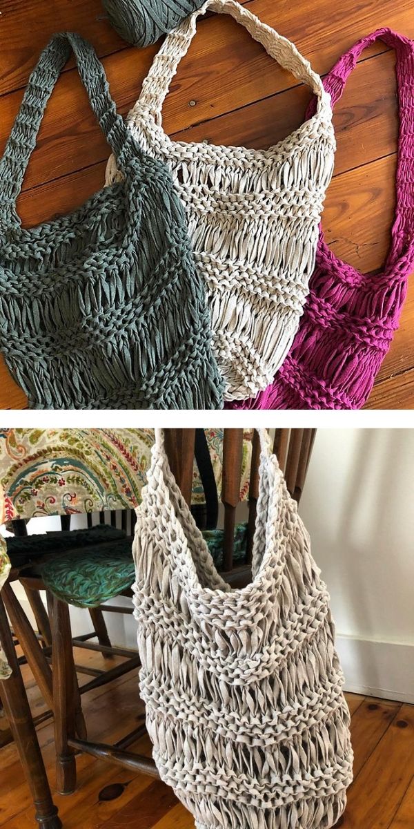 Free Knitting Pattern: Amazing Beach Bags 