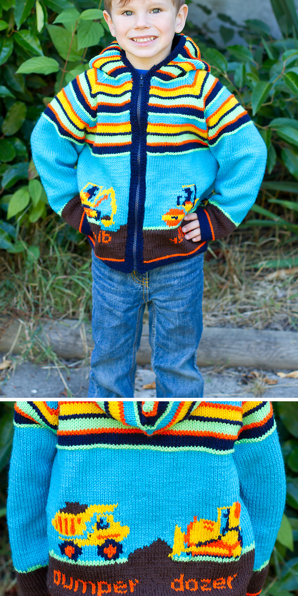 digger jacket for kids free crochet pattern