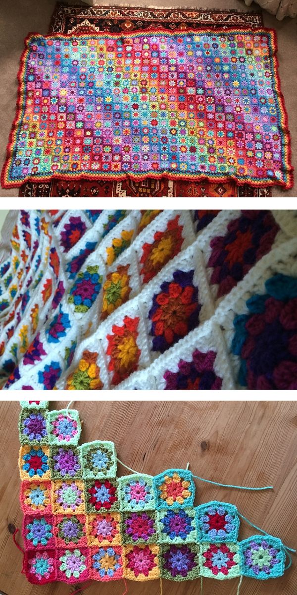 free crochet pattern: Giant Granny Patches