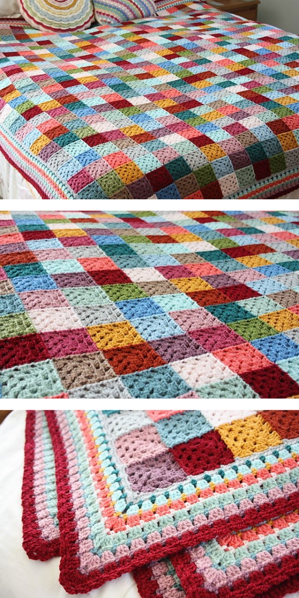 free crochet pattern: Giant Granny Patches