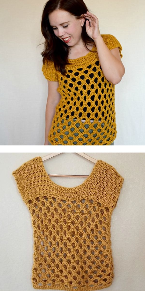 free crochet pattern: Honeycomb Top
