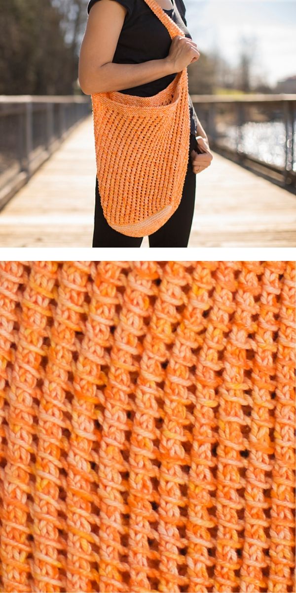 free knitting pattern: Weightless Eco-Friendly Bag