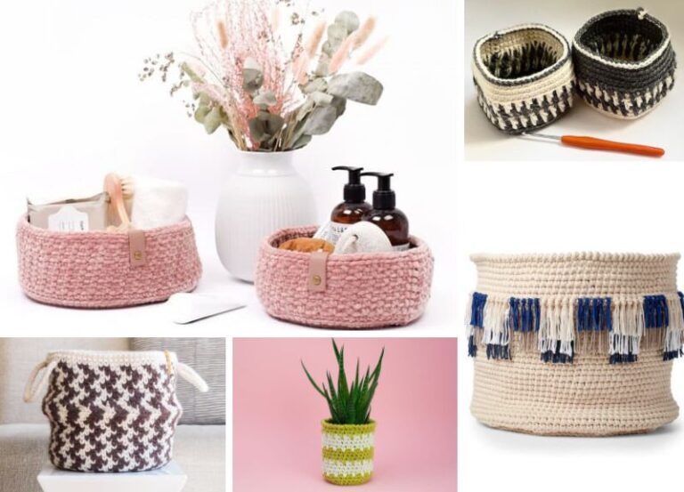 23 Functional Home Crochet Basket Ideas