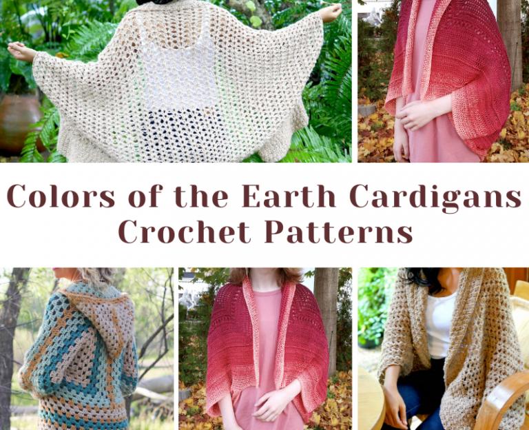 Colors of the earth cardigans crochet patterns.