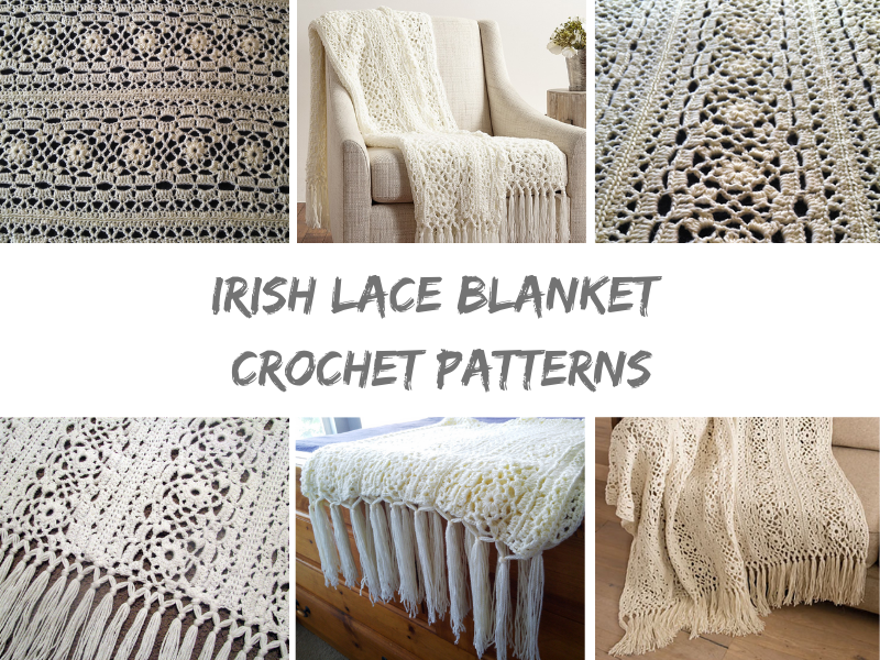 Irish Lace Blanket Free Crochet Patterns