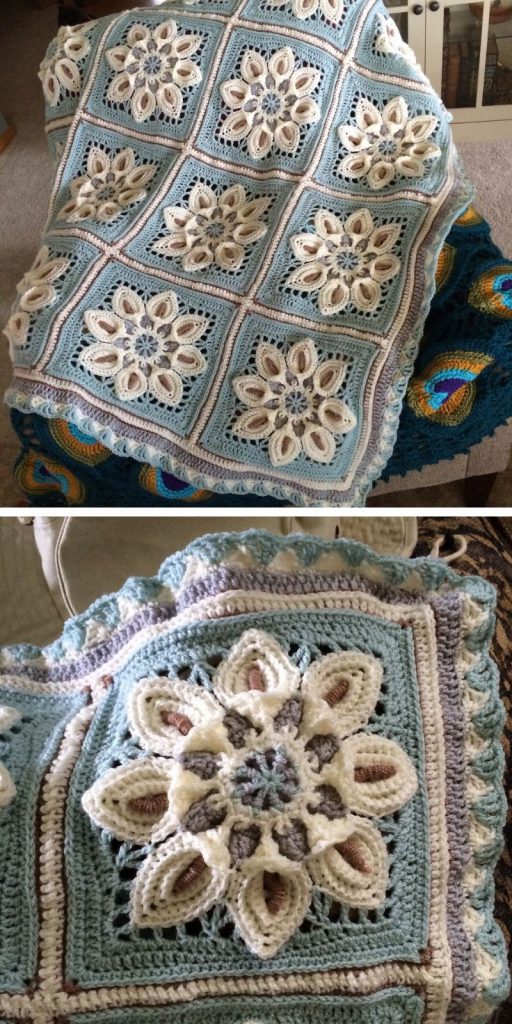 Peace Lily Blanket Free Crochet Pattern