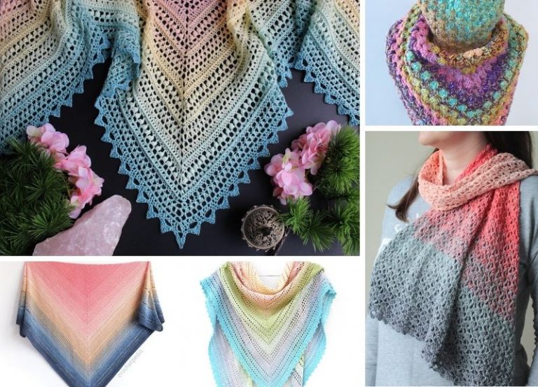 15 Stylish Ombré Crochet Shawls