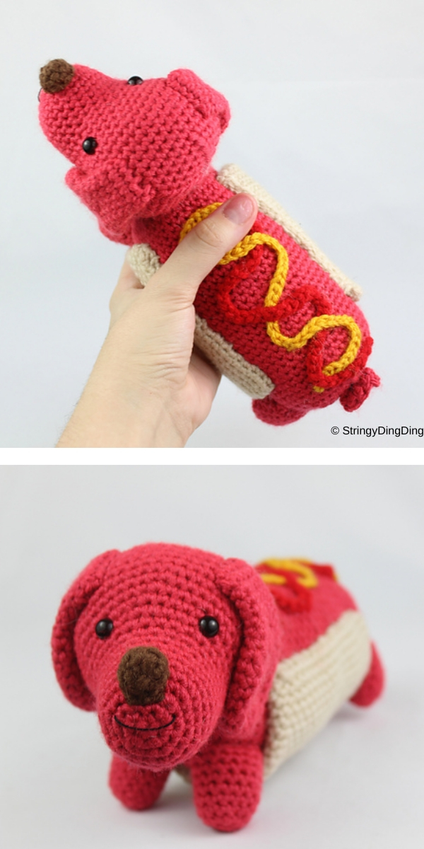 hot dog free crochet pattern