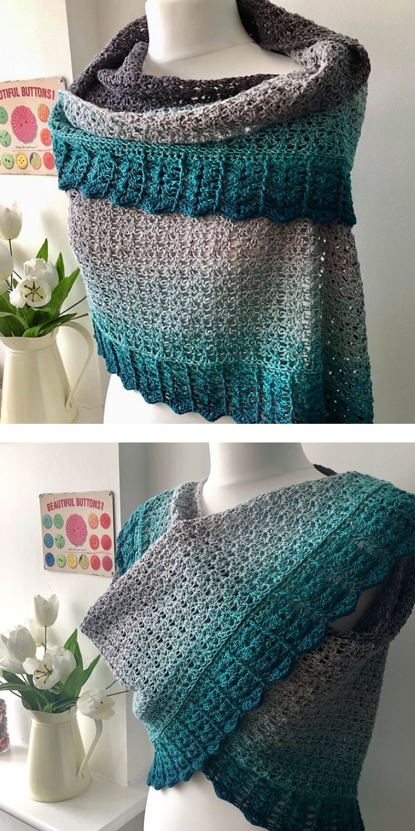 free crochet pattern: Stylish Shawl 