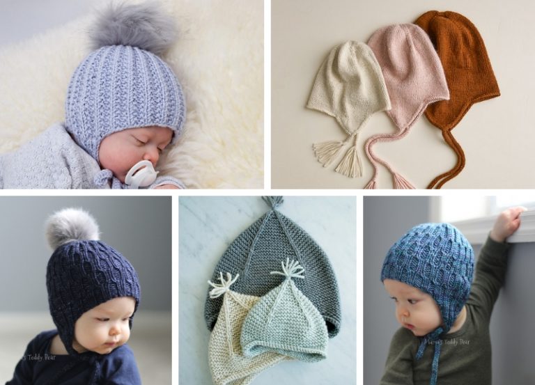 Earflap Baby Knitted Hats