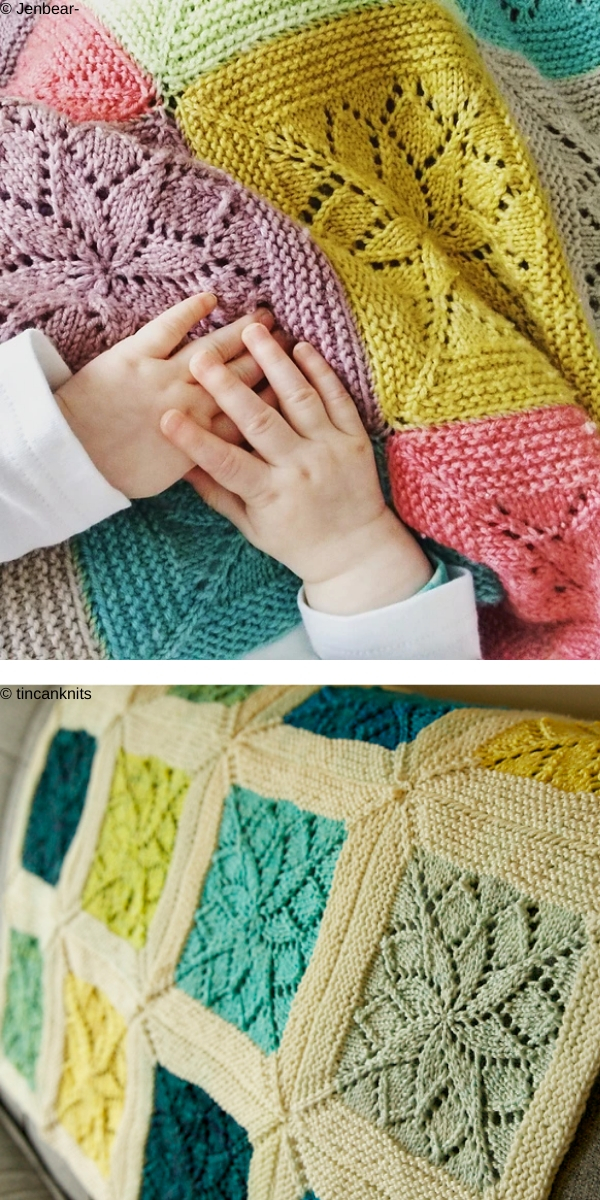 34 Lovely Knitted Baby Blankets Free Patterns to Make in Spring