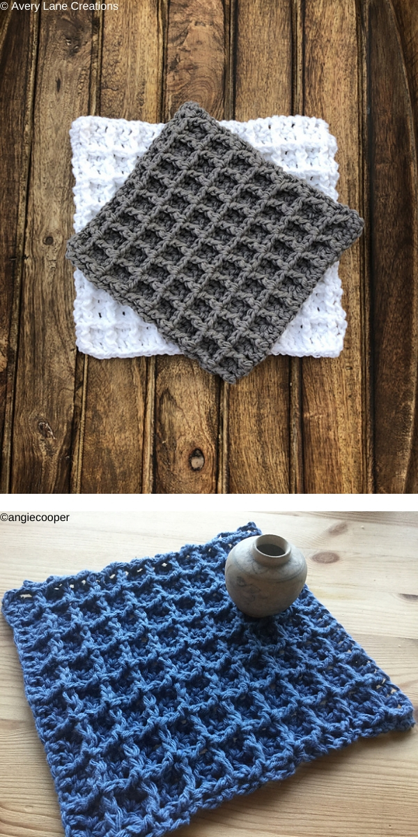 waffle stitch washcloth free crochet pattern