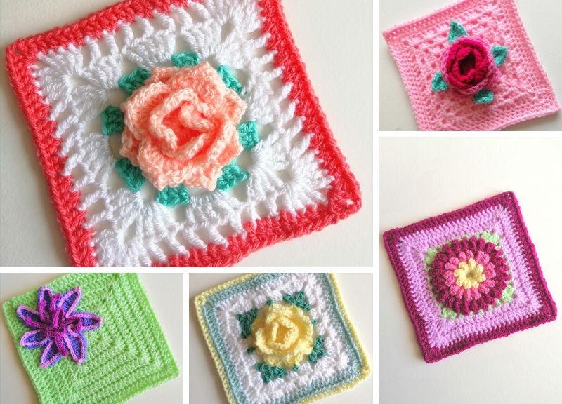 Floral Crochet Square Ideas - Free Patterns – 1001 Patterns