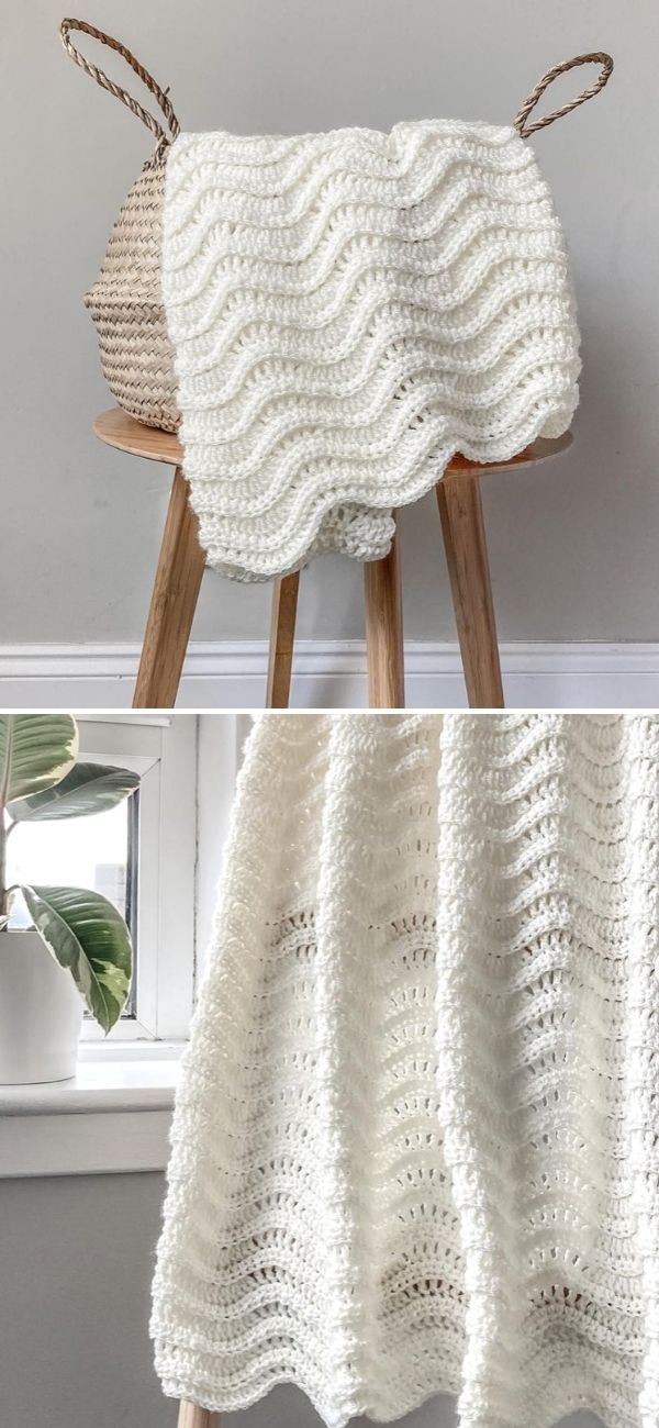 Crochet Ripple Baby Blanket 