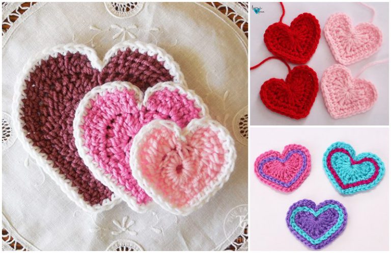 Colorful Hearts Free Crochet Pattern