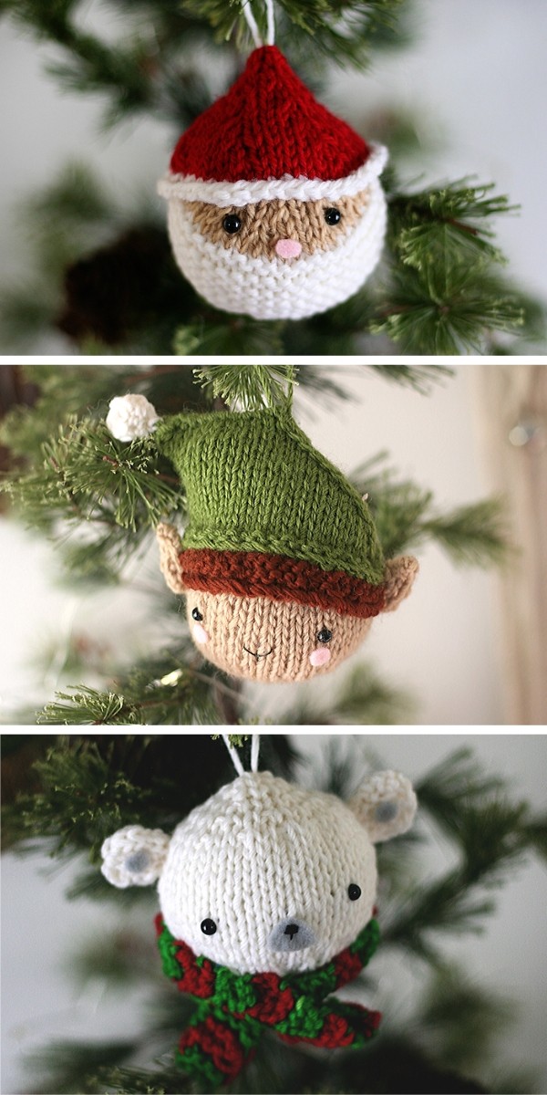 Colorful Christmas Baubles Free Knitting Patterns