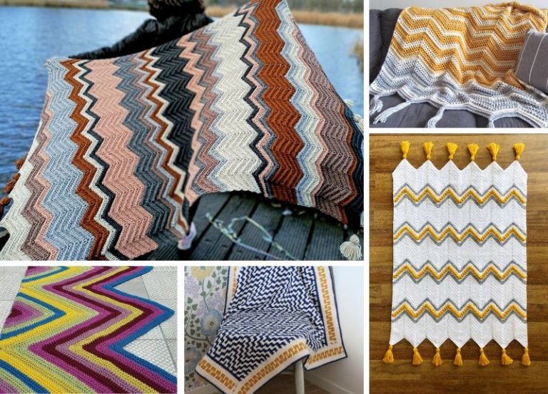 24 Heavenly Warm Crochet Blankets in an Autumn Color Palette