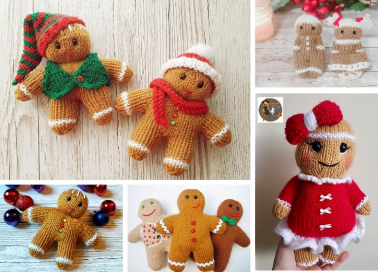 Free Knitting Pattern: Christmas Gingerbread Men Featured Image