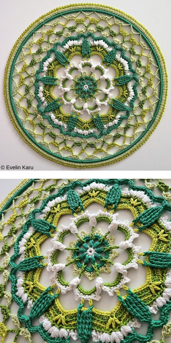 free crochet pattern: Floral Mandala 