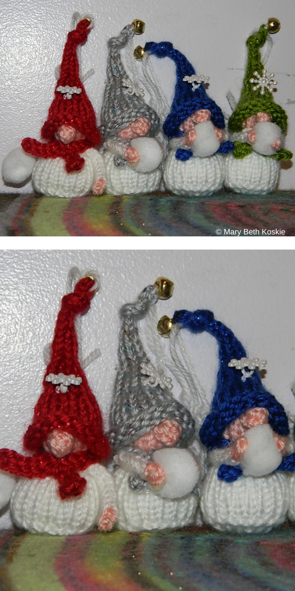 Four and Three Standing mini baby santa for Christmas