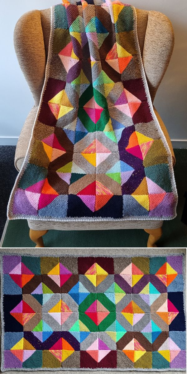 free patchwork blanket knitting pattern