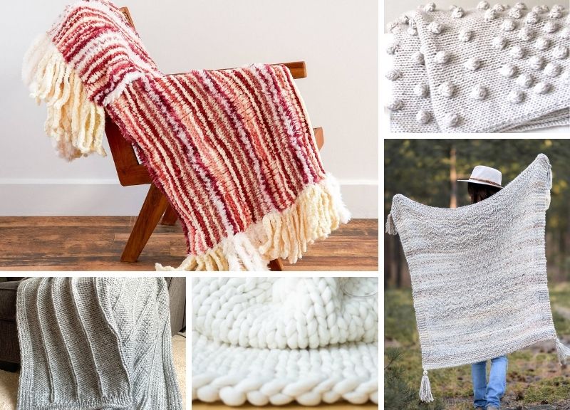 Chunky Knit Blanket Pattern · Nourish and Nestle