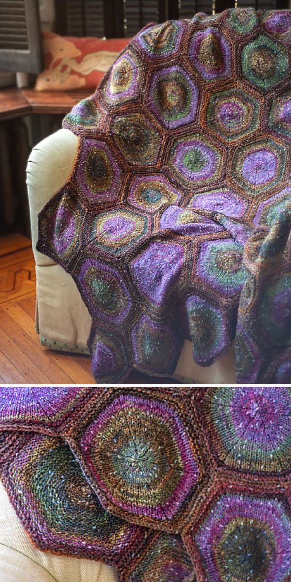 free hexagon blanket knitting pattern
