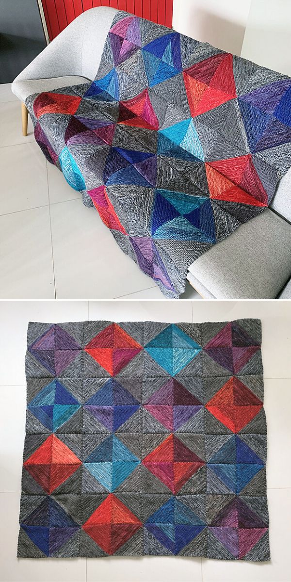 free patchwork blanket knit pattern