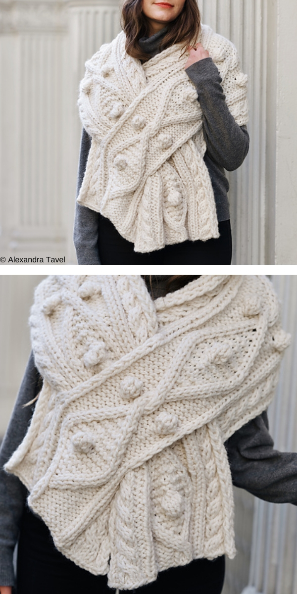 Kensington Cable Wrap free knitting pattern